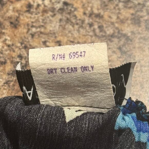 Sharon Anthony Skirt Vintage Gauze Maxi Y2K 90s Retro Art Deco Abstract Long 18W - Picture 4 of 8